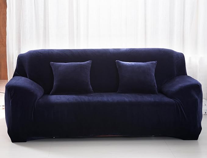 vctops 1-Piece Velvet Plush Stretch Sofa Slipcover