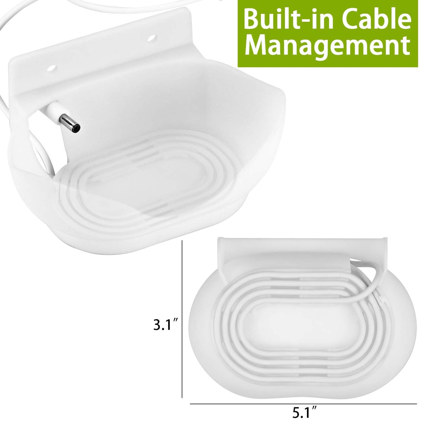 LeongLzt Ouligei Google Nest Audio Speaker Wall Mount/Bracket, in-Built Cable Management System & Easy Installation Speaker Holder Shelf Stand - Elegant & Durable Space Saving Accessory