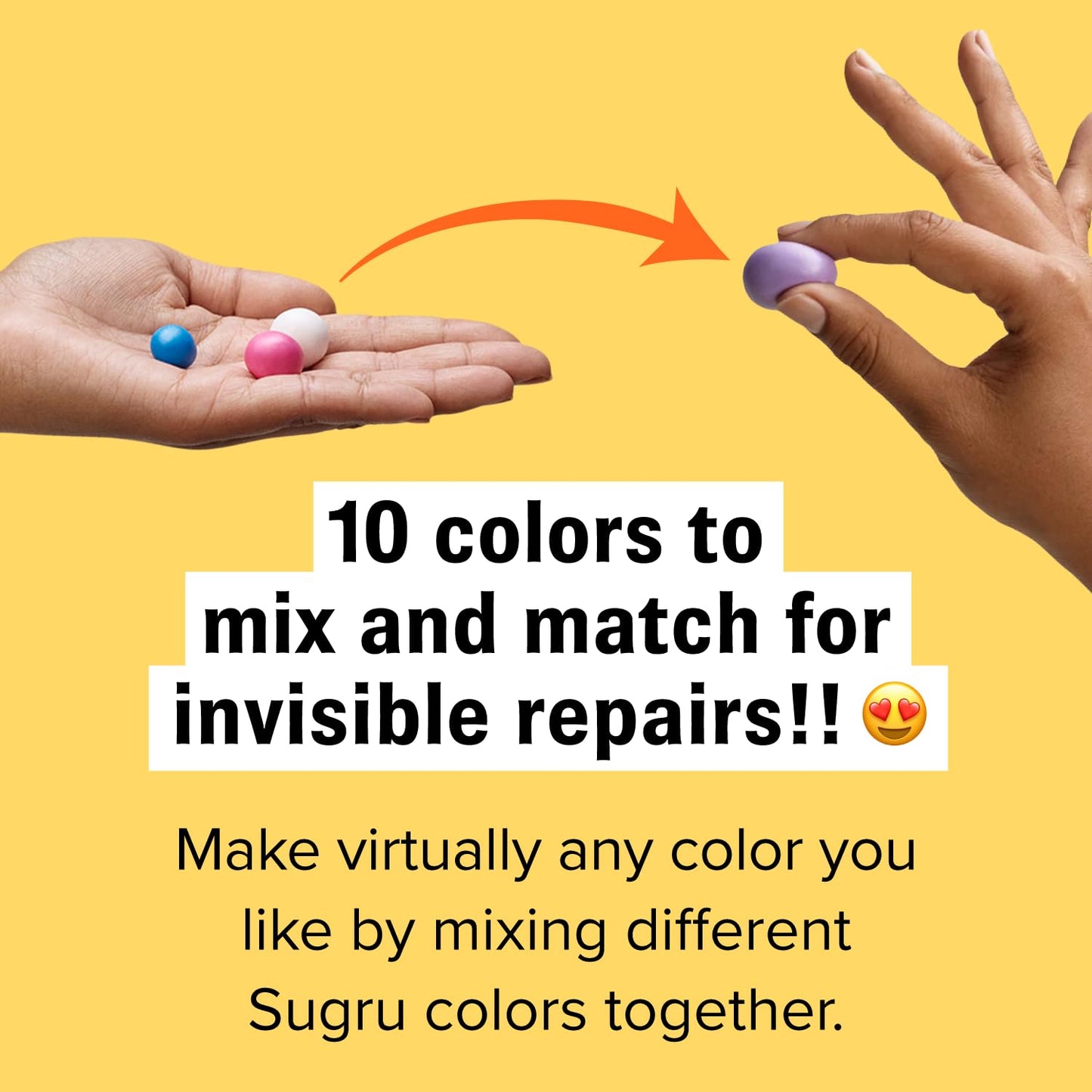Sugru by tesa - Mouldable Multi-Purpose Glue for Creative Fixing and Making, Black, White, Red, Yellow & Blue, 8-Pack