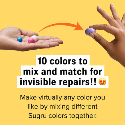 Sugru by tesa - Mouldable Multi-Purpose Glue for Creative Fixing and Making, Black, White, Red, Yellow & Blue, 8-Pack