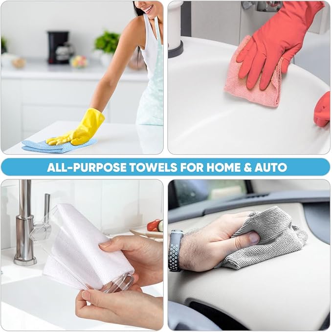 AIDEA Microfiber Cleaning Cloth Roll, Reusable Paper Towels Tear Away Cloth