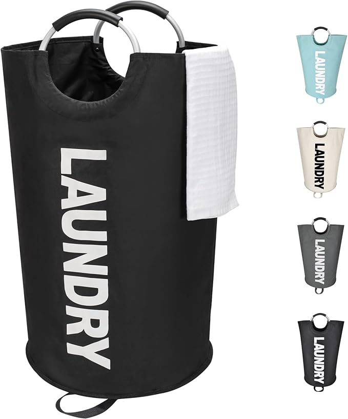 125L X-Large Laundry Basket, Freestanding Tall Clothes Hamper, Collapsible