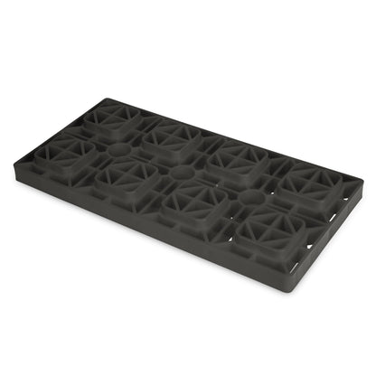 Camco Fasten RV Leveling Blocks - Features Interlocking Design for Customizable Height - Carrying Handle Twists to Secure Blocks for RV Storage - Measures 17” x 8.5” x 1”, 10-Pack (21025)