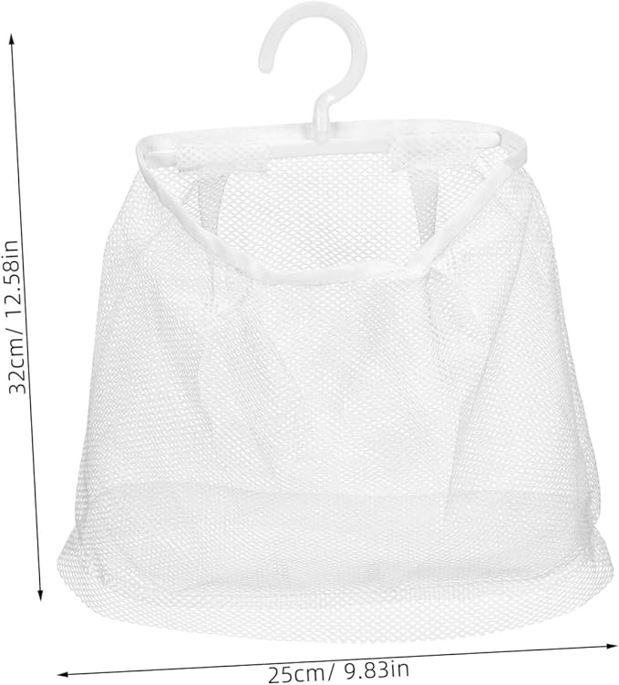 2pcs Mesh Bag with Hook Hanging Laundry Bags Multi-functional Mesh Bags