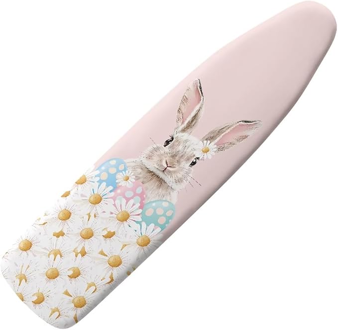 Daisy Easter Eggs Rabbit Ironing Board Cover 15x54 Inch Extra Thick Resistant