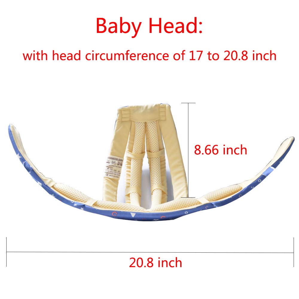 IULONEE Helmets for Toddler, Baby Helmet Toddler Protective Hat Adjustable Baby Head Protector for Infant Walking Crawling Starry Blue