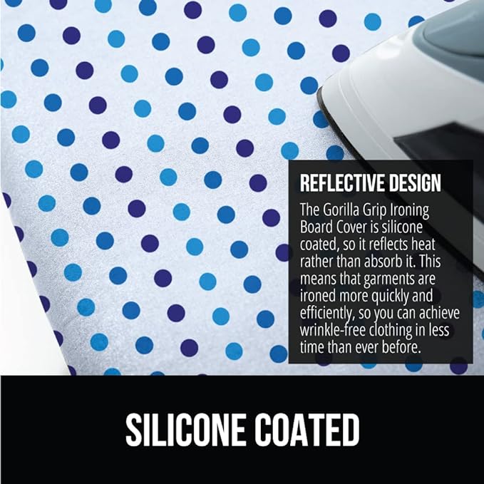 GORILLA GRIP The Original Ironing Board Cover and Pad, Silicone Coating