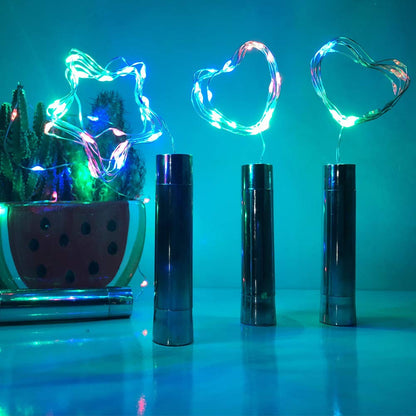 Wine Bottle Lights, 8 Packs AA Battery Powered, 20-LEDs 39 Inch RGB Wine Cork Starry String Fairy Lights for Bottle DIY, Christmas, Wedding, Dancing, Halloween, Party, Table Festival Decorations