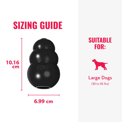 KONG Extreme Dog Toy - Fetch & Chew Toy For Power Chewers - Treat Dispenser - Durable Natural Rubber Material - For Large Dogs