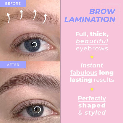 CICI Lash Professional Eyebrow Lamination Kit with Keratin Conditioning | Instant DIY Eye Brow Lift for Fuller, Thicker Brows | Easy to Use and Long Lasting Results