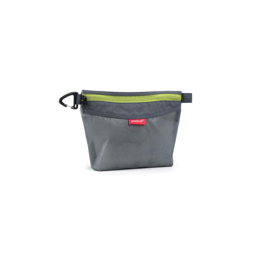 pack all Water-resistant Material Zipper Pouch, Mesh Zipper Bags for Storage, Travel, Office (Gray, Small)