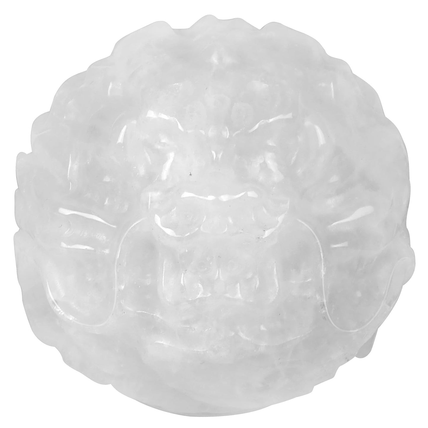 TUMBEELLUWA Carved Crystal Dragon Statue Healing Animal Stone Figurine Sculpture Feng Shui Auspicious Ornament for Home Office Desk Decor, Clear Quartz