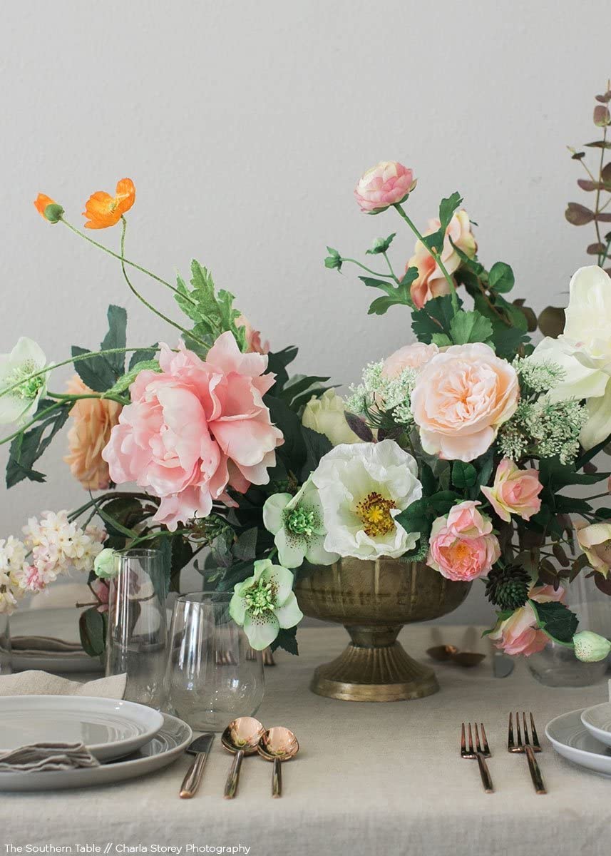 Accent Decor Distressed Gold Metal Compote Bowl | Gold Compote Vase l Lita Metal Vase l Indoor and Outdoor Compote for Any Event