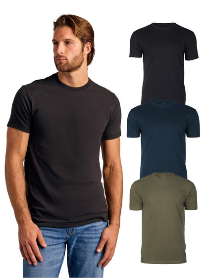 True Classic Mens T-Shirts - Short Sleeve Crew Neck Plain Novelty T Shirt for Men, Pack of 3, Variety, M