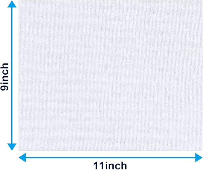 GLIMGLINT White Microfiber Cleaning Cloth, 100 Pack Cleaning Rags, Ultra