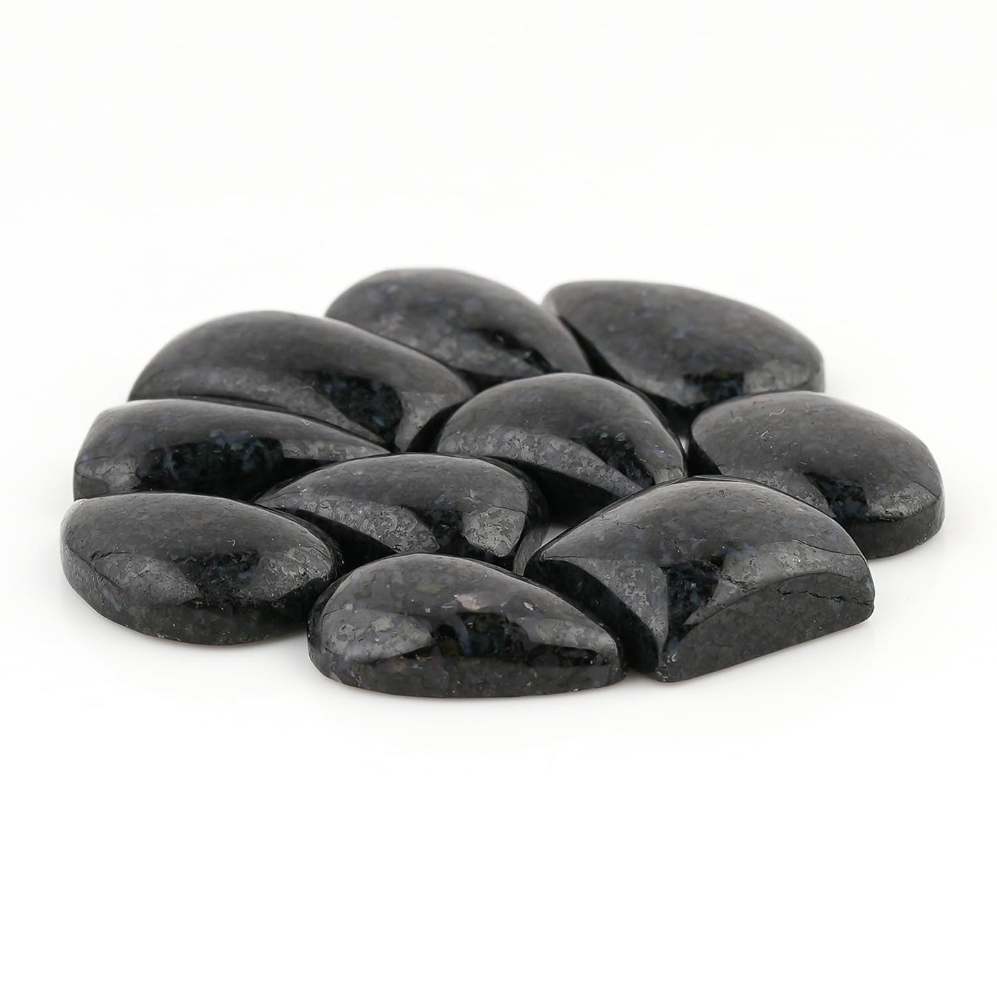 ColouredRocks (10pcs) Gabroo Jasper Crystals, Cabochons, Flat Back Stones, Polished Gemstones, Jewelry Making Supply, DIY, Crafts, Decor, Gift, Wholesale Bulk (100 carats) (15-20mm)