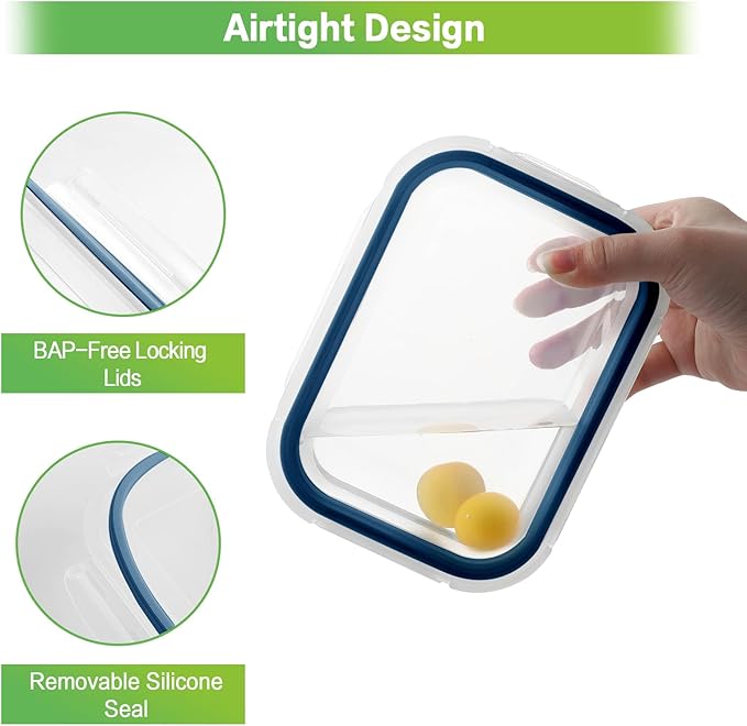 HOMBERKING Glass Food Storage Containers