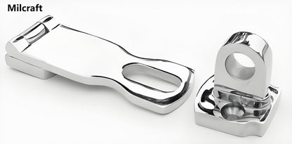 Marine Grade Stainless Steel Heavy Duty Door Hasp with Turning Padlock Eye Mount