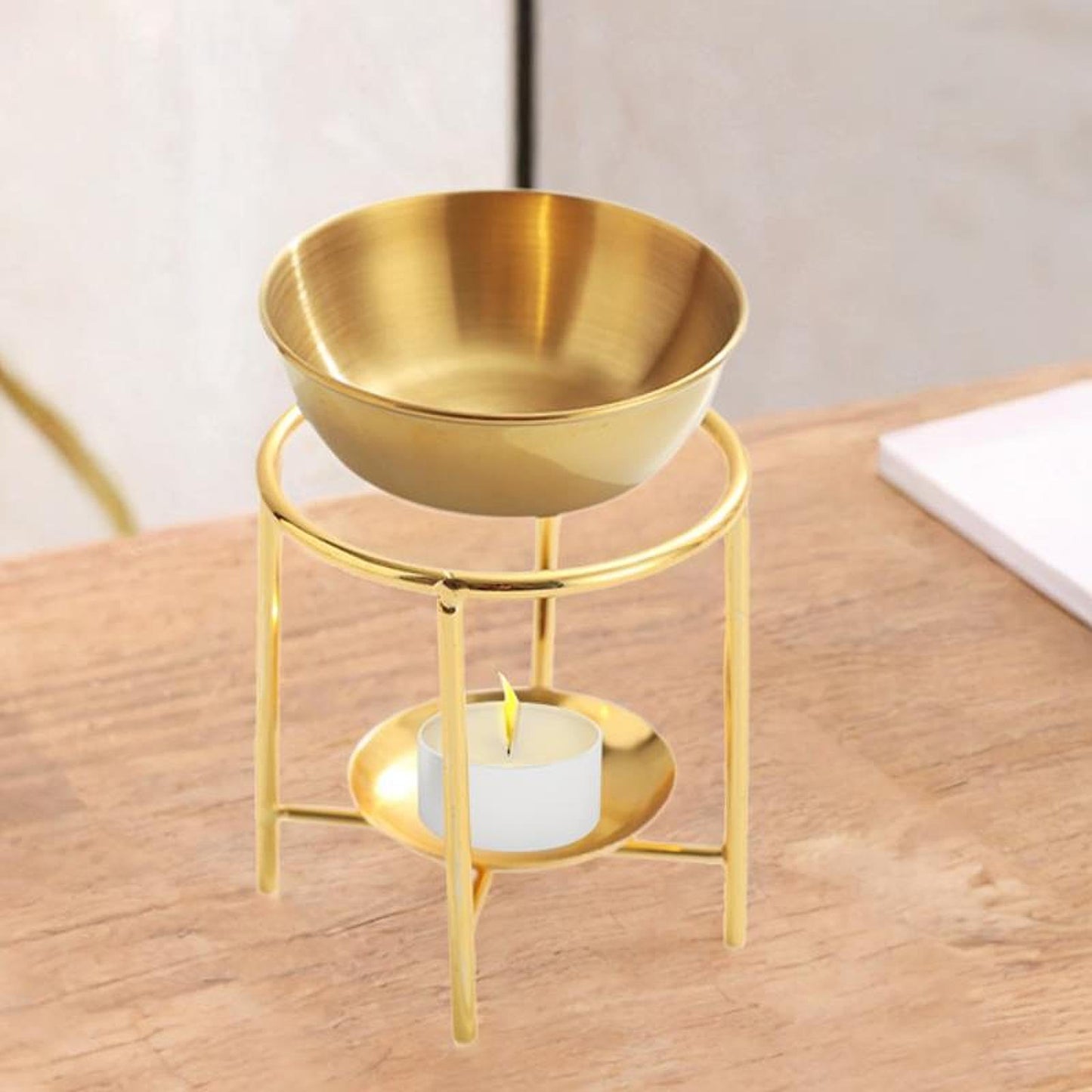 Qianly Essential Oil Burner Tealight Candle Holder Essential Oil Warmer Waxes Melt Burner for Home