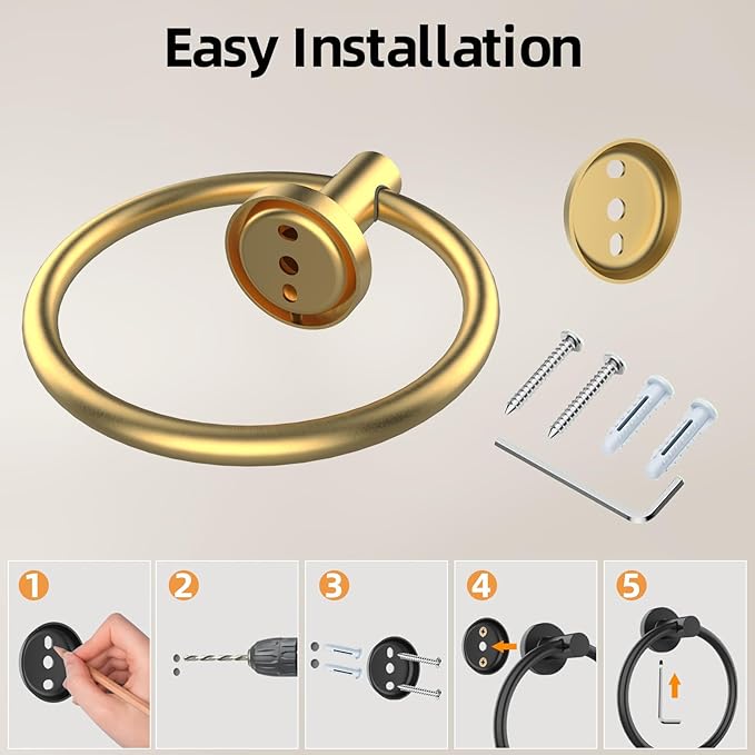 Towel Ring 2Pack, SUS304 Stainless Steel Hand Towel Holder