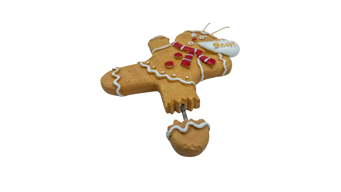 Gingerbread Man Cookie Oh Snap! Broken Leg Funny Christmas Tree Ornament