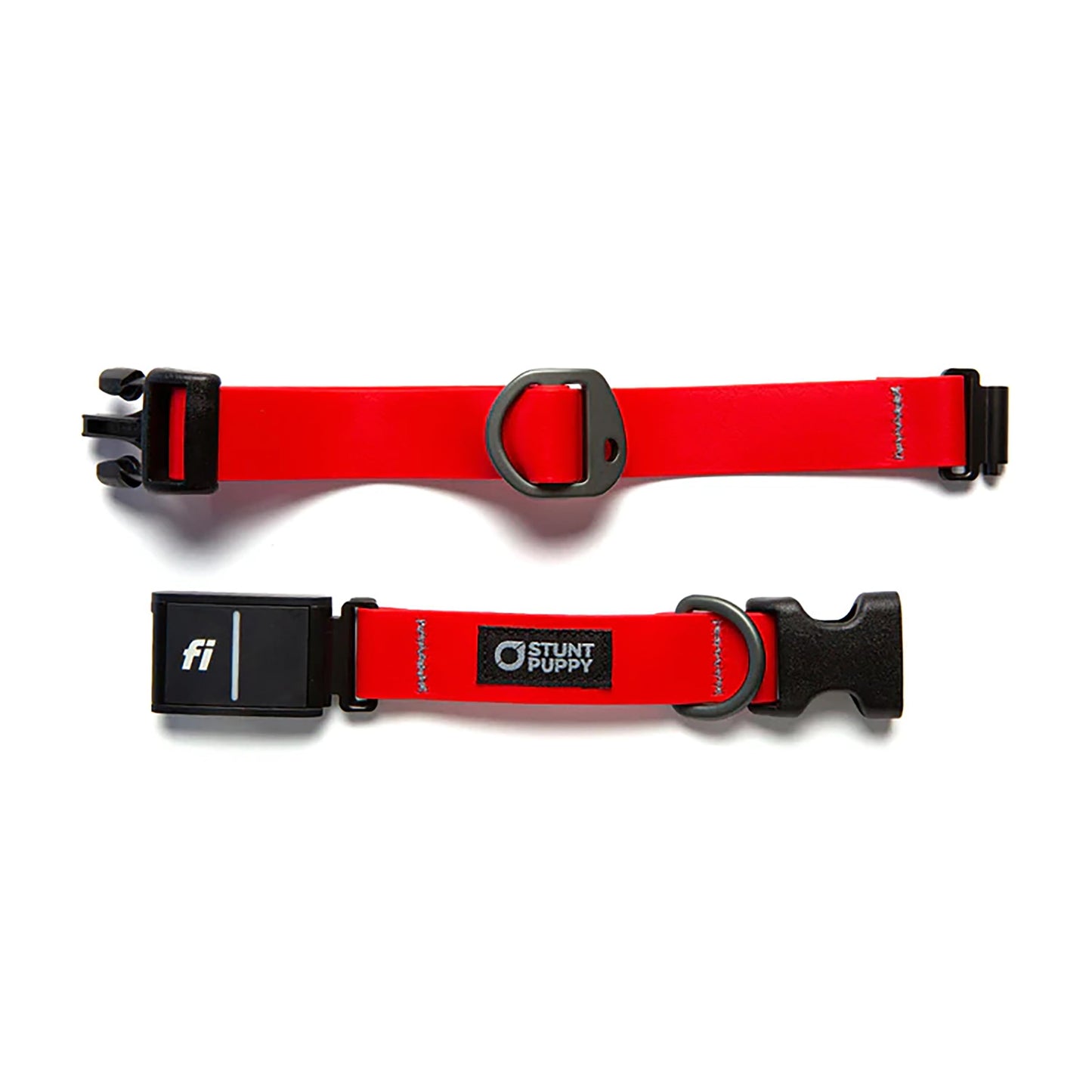Stunt Puppy Dog Collar, Fi Series 3 Ready, Large, Red - Compatible with Fi GPS Device (Not Included)