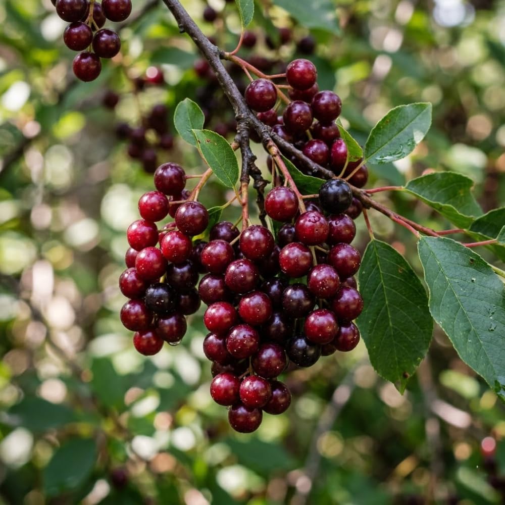 Chokecherry Plant Live, Chokecherry Plant for Planting, 7-9 Inc Tall, Hardy Edible Berry Shrub for Garden and Backyard Growing