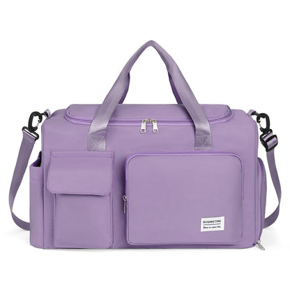 AMXNX Sports Gym Travel Duffel Bag For Women Shoes Compartment with Dry Wet Separated Pocket Weekender Bag Overnight Training