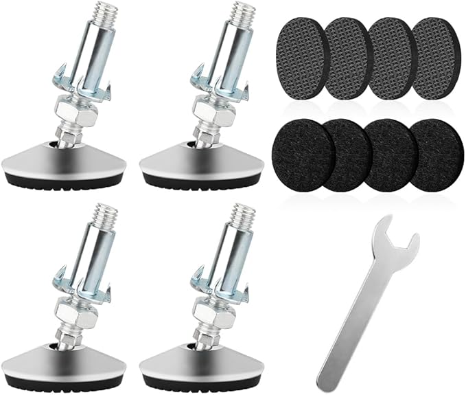 4 Set M10 Swivel Adjustable Leveling Feet, Heavy Duty Height Adjuster Furniture