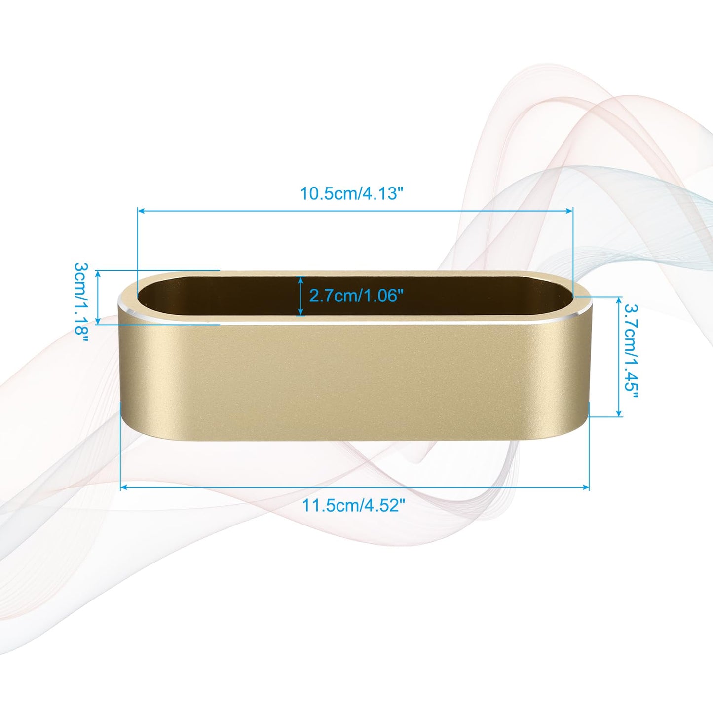PATIKIL Business Card Holder for Desk, Metal Name Card Display Organizer Aluminum Alloy Desktop Card Stands for Office Desk Organization, Champagne Gold