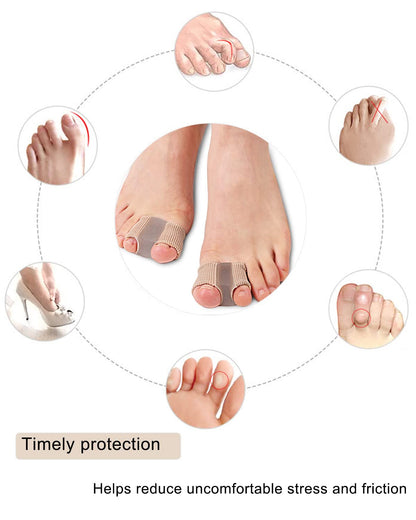 Golbylicc Bunion Toe Separators for Overlapping Toes Women Men, Gel Toe Spacers Bunion Corrector with 2 Loops for feet, Hammer Toe Straightener (2PC)