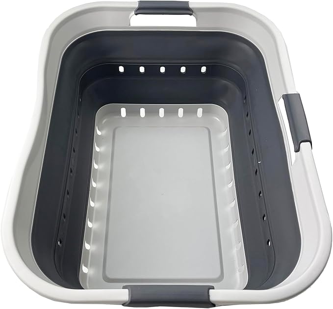 SAMMART 42L Collapsible Plastic Laundry Basket