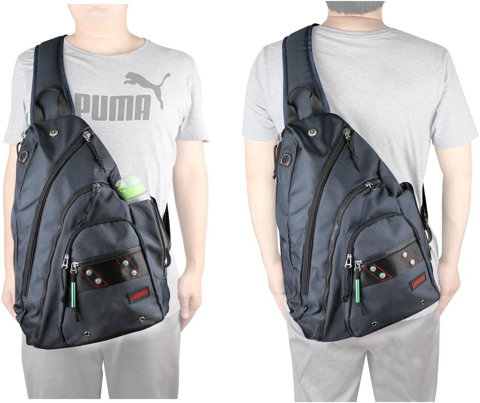 Sling Backpack, Sling Bag for Laptop, Crossbody Bag for Men, Larswon Shoulder Bag for Women, Laptop Backpack, Backpack