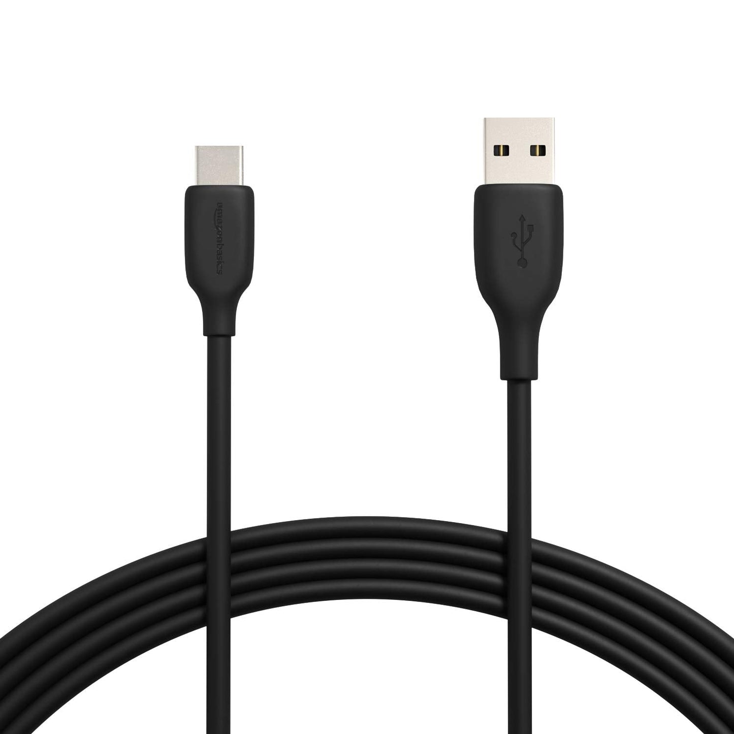 Amazon Basics USB-C to USB-A 2.0 Fast Charger Cable, 480Mbps Speed, USB-IF Certified, for Apple iPhone 16/15, iPad, Samsung Galaxy, Tablets, Laptops, 10 foot, Black
