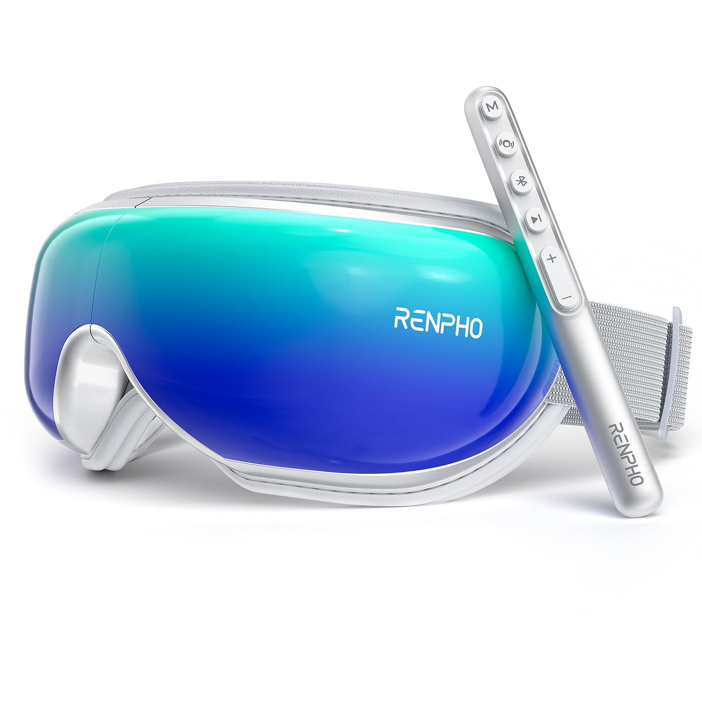 RENPHO Eyeris 1 Eye Massager with Remote, Birthday Christmas Gifts for Women Men Her Him, Sleep Mask with Heat, Compression, Headache Massager Scalp for Strain Relief, Migraine Relief, Reduce Stye Eye