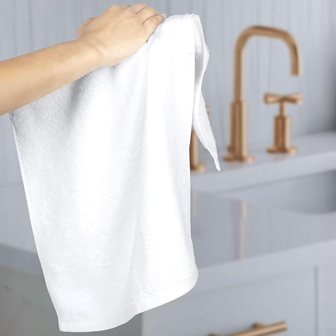 Amazon Basics Soft and Thick Cotton Hand Towels, 16 x 26 in