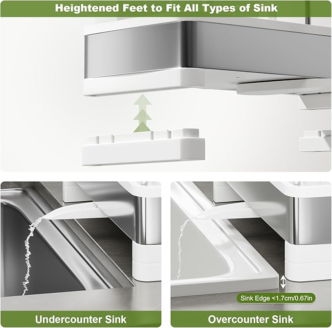 Ewaiira Stainless Steel Sink Caddy, Sponge Holder