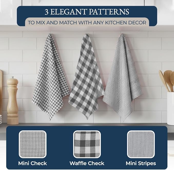 LANE LINEN Kitchen Towels and Dishcloths Sets