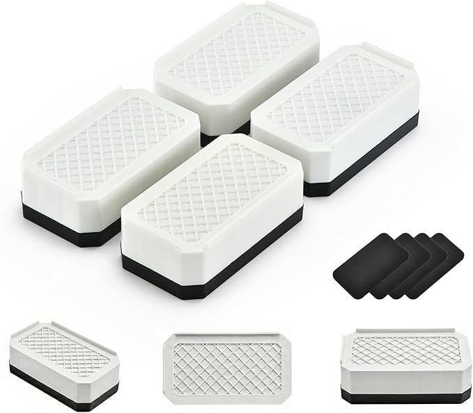 EclatBain Rectangle Bed Risers Furniture Risers Heavy-Duty Rectangular