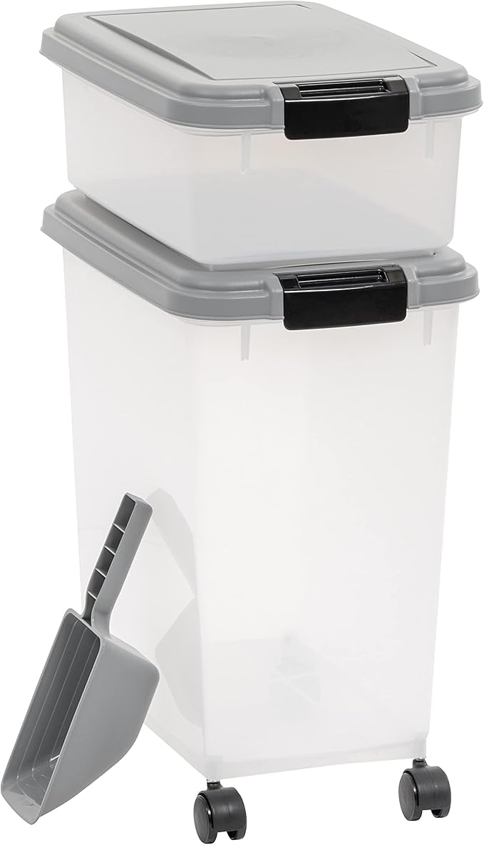 Amazon Basics 3-Piece Airtight Pet Food Storage Container Combo
