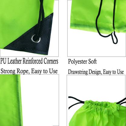 Topspeeder 10 Colors Drawstring Backpack Bags Sack Pack Cinch Tote Sport Storage Polyester Bag for Gym Traveling