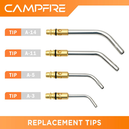 CAMPFIRE Air Acetylene Torch Kit With Tool Bag Turbotorch Kit, Fuel Gas Kit Professional Series