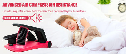 Stepper Climber Fitness Machine, Air Stair Climber Stepper Machine, Cardio Training Step Climber Machine Adjustable Fitness Exercise Machine Resistance Bands, Comfortable Foot Pedals