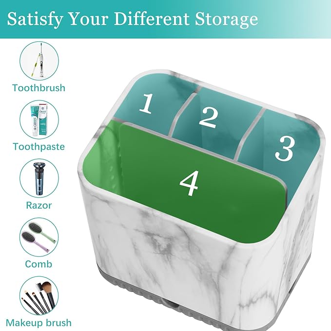 Toothbrush Holders for Bathrooms, Tooth Brush Holder for Bathroom Countertop