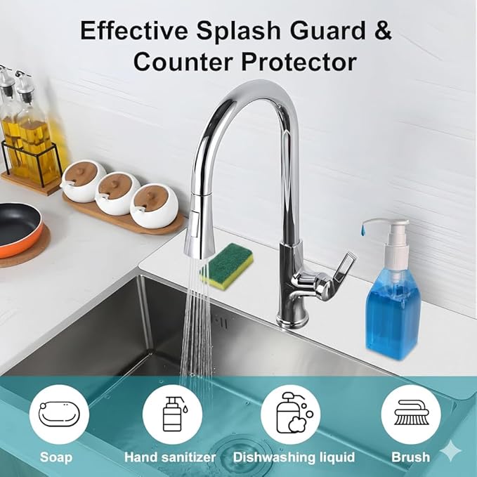 Customizable Faucet Mat for Kitchen Sink: 30"L x 5.5"W DIY Irregular Bathroom