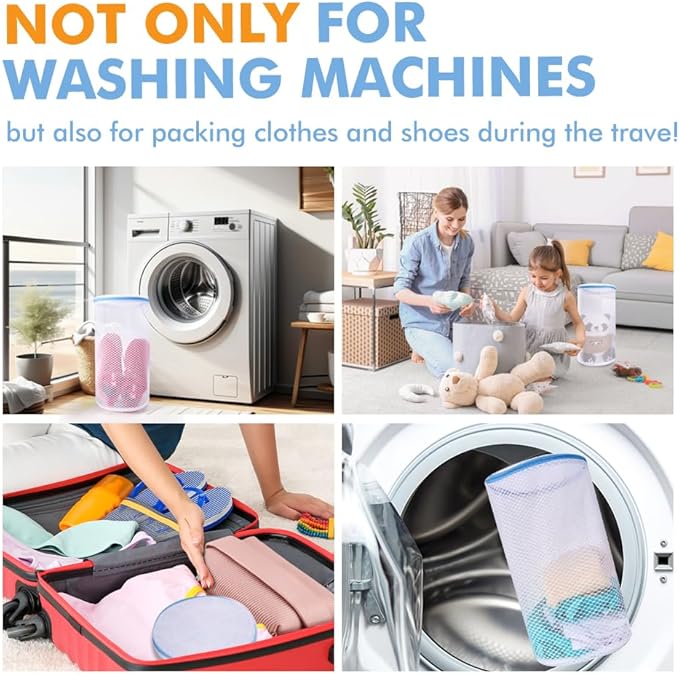 2 Pack Shoes Wash Bags, Shoe Washing Machine Bag, shoe laundry bag