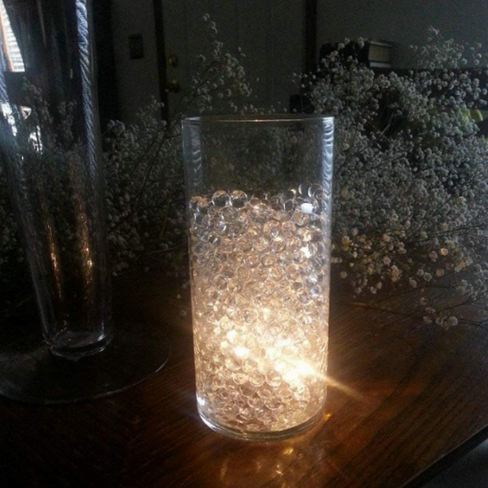 Bright LED Battery Operated Flameless Tea Light, Submersible Tea Candle Waterproof Decorations Underwater Vase Light for Party & Wedding, Pack of 12, Warm White