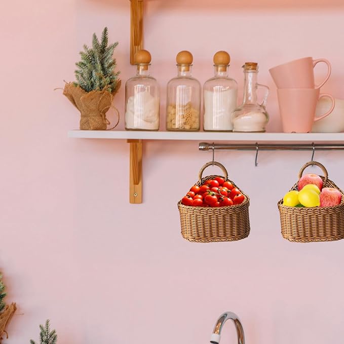 2 Pcs Hanging Storage Baskets, Potato Garlic Onion Pantry Storage Baskets