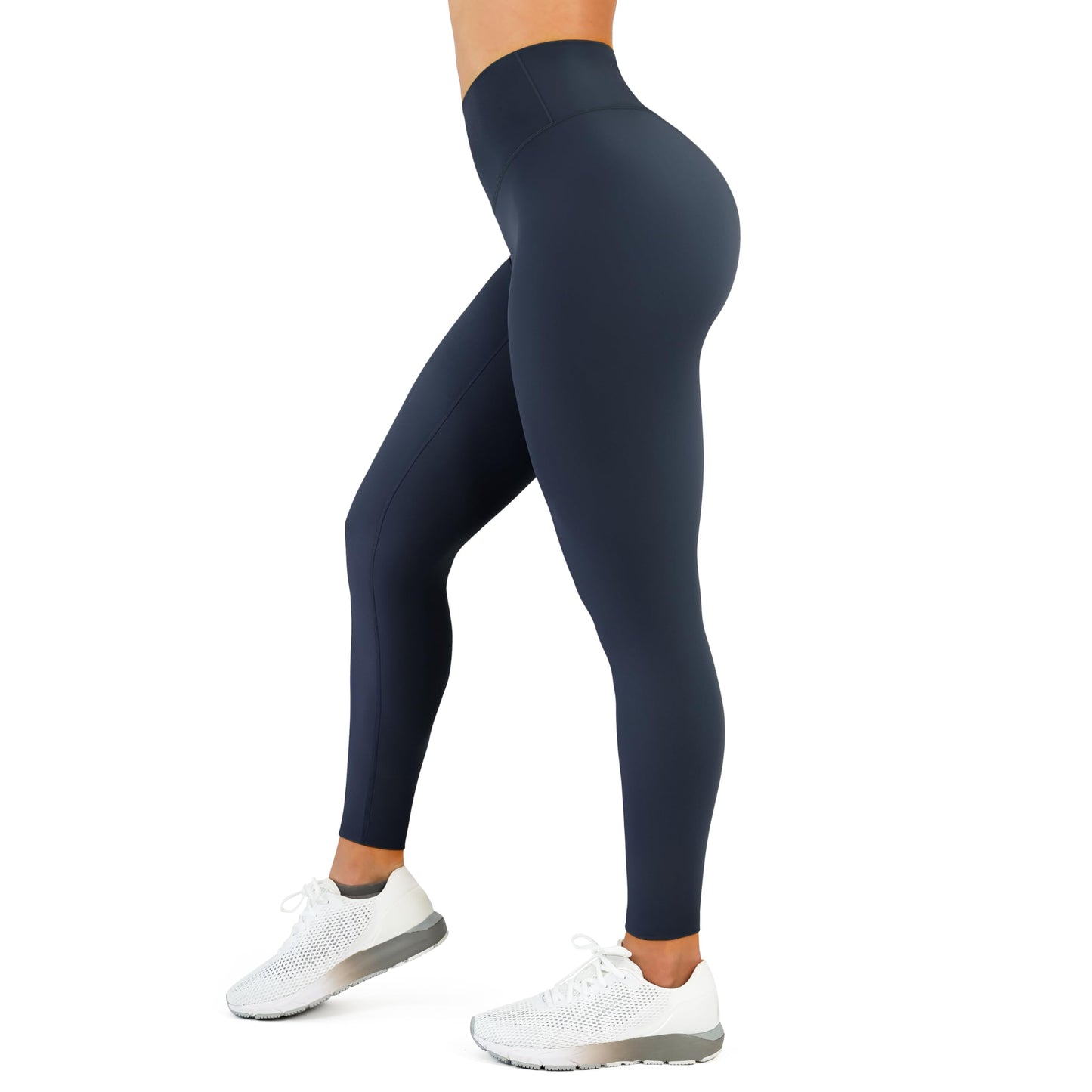 High Waisted Leggings for Women - No Front Seam Tummy Control Yoga Pants for Workout Running No See Through