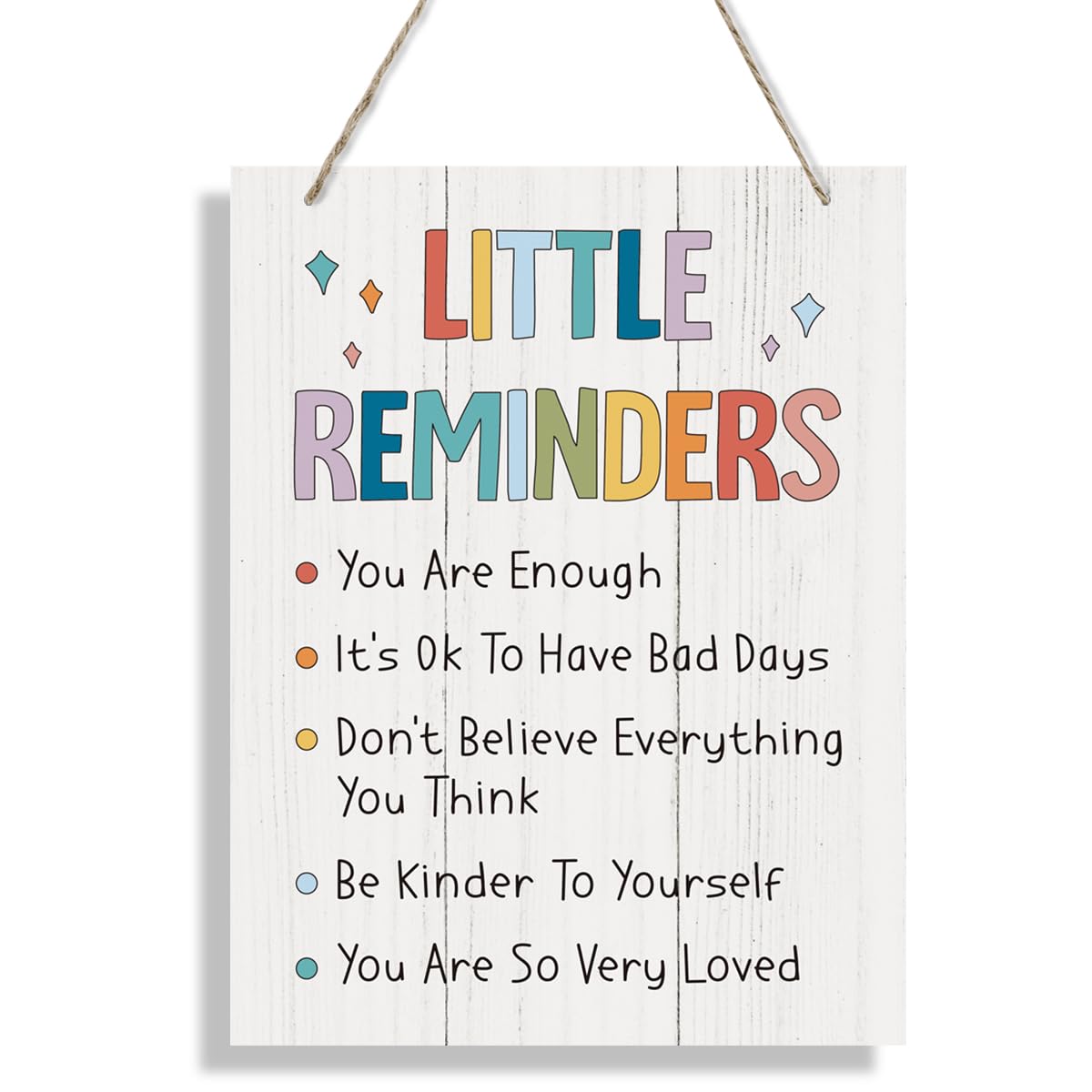 Rustic Wooden Hanging Signs, Motivational Wall Art Decoration Sign, Inspiring Positive Decoration for Home Living Room Bedroom Bathroom Classroom Gym, Inspirational Quotes Wall Decor Gifts 01